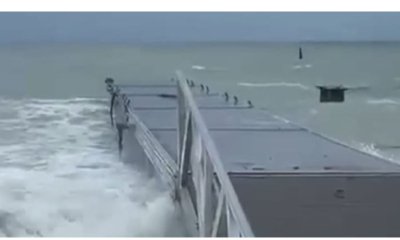 El muelle de Cartagena, recién inaugurado, que costó 5.154 millones de pesos pero que se tragó el mar: ¿quién responde?