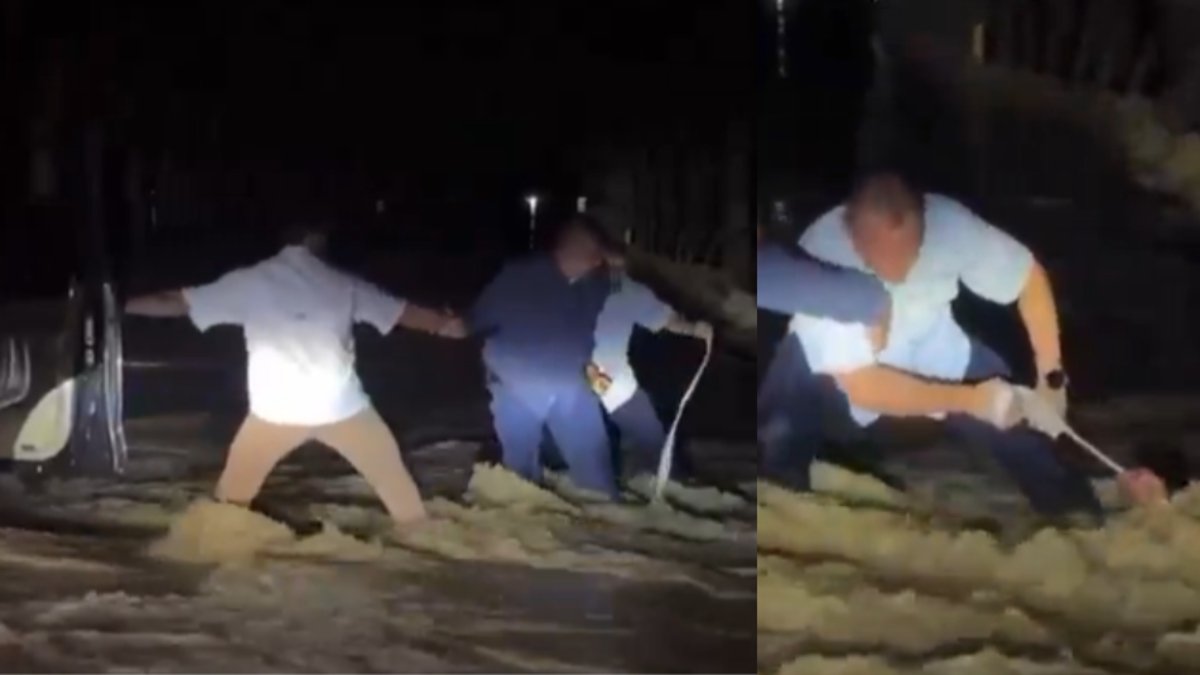 Gobernador de Córdoba salvó a motociclista que era arrastrado por la corriente tras el desbordamiento de un río: 'Suéltala, yo te regalo una'