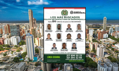 La Policía Metropolitana presenta el cartel de los más buscados en Barranquilla y ofrece recompensa de hasta $10 millones