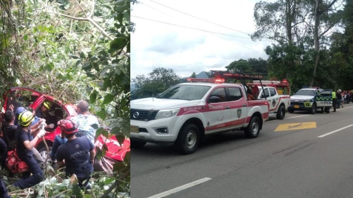 Detalles del carro que cayó a un precipicio en la vía Bogotá