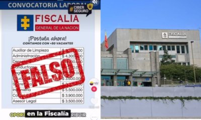 Fiscalía alerta por falsa convocatoria laboral en redes sociales y advierte riesgo de entrega de datos personales en portales fraudulentos