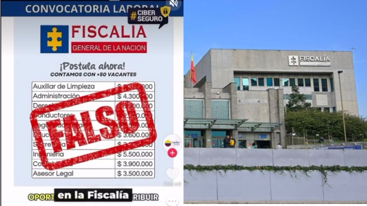Fiscalía alerta por falsa convocatoria laboral en redes sociales y advierte riesgo de entrega de datos personales en portales fraudulentos