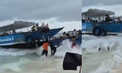 Turista cayó de una lancha en Johnny Cay, en San Andrés, y sufrió graves lesiones en la columna: video muestra fuerte golpe