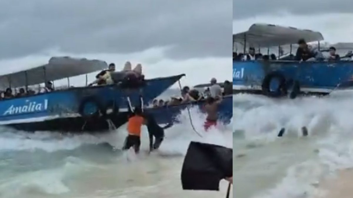 Turista cayó de una lancha en Johnny Cay, en San Andrés, y sufrió graves lesiones en la columna: video muestra fuerte golpe