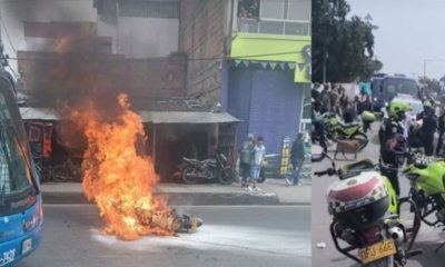 Incendiaron motocicleta de hombre que disparó arma de fuego en un barrio de Bosa, en el sur de Bogotá: esto se sabe