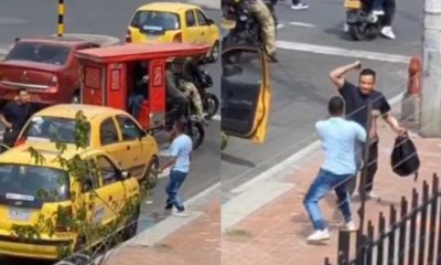 Dos taxistas se pelearon a cuchillo en Bogotá: uno de ellos llevaba pasajero