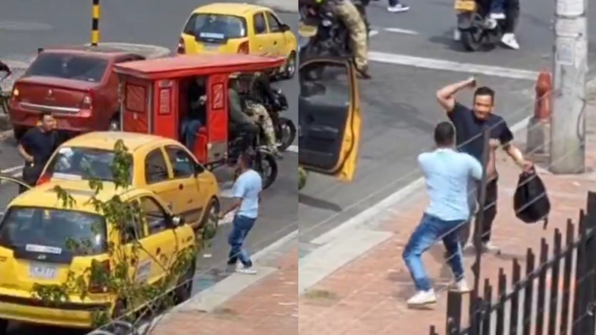 Dos taxistas se pelearon a cuchillo en Bogotá: uno de ellos llevaba pasajero