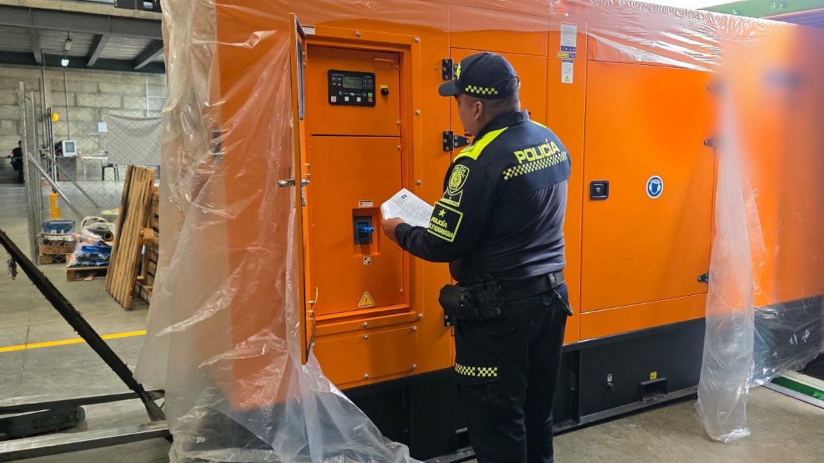 puesto de control interceptó generador eléctrico valorado en más de $ 80 millones sin documentación legal rumbo a Medellín