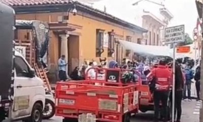 manifestaciones en la calle 9 con carrera 6 producen un bloqueo hasta la calle 12