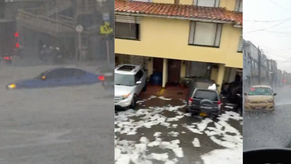 reportan carros atrapados por inundaciones en la Autopista Norte y la Carrera Séptima