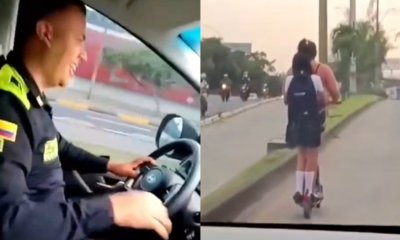 Video muestra a policías insultando con palabras obscenas a madre e hija que viajaban en patineta por el carril del MIO a plena luz del día en Cali.