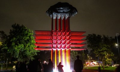 Bogotá recibió 'Umbral', un monumento con el que rinden honores al personal de salud que murió en la pandemia