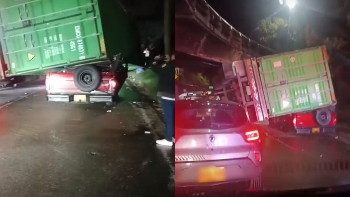 Grave accidente en Bogotá | Camión se volcó y cayó sobre otro vehículo en la avenida Circunvalar: esto se sabe del siniestro