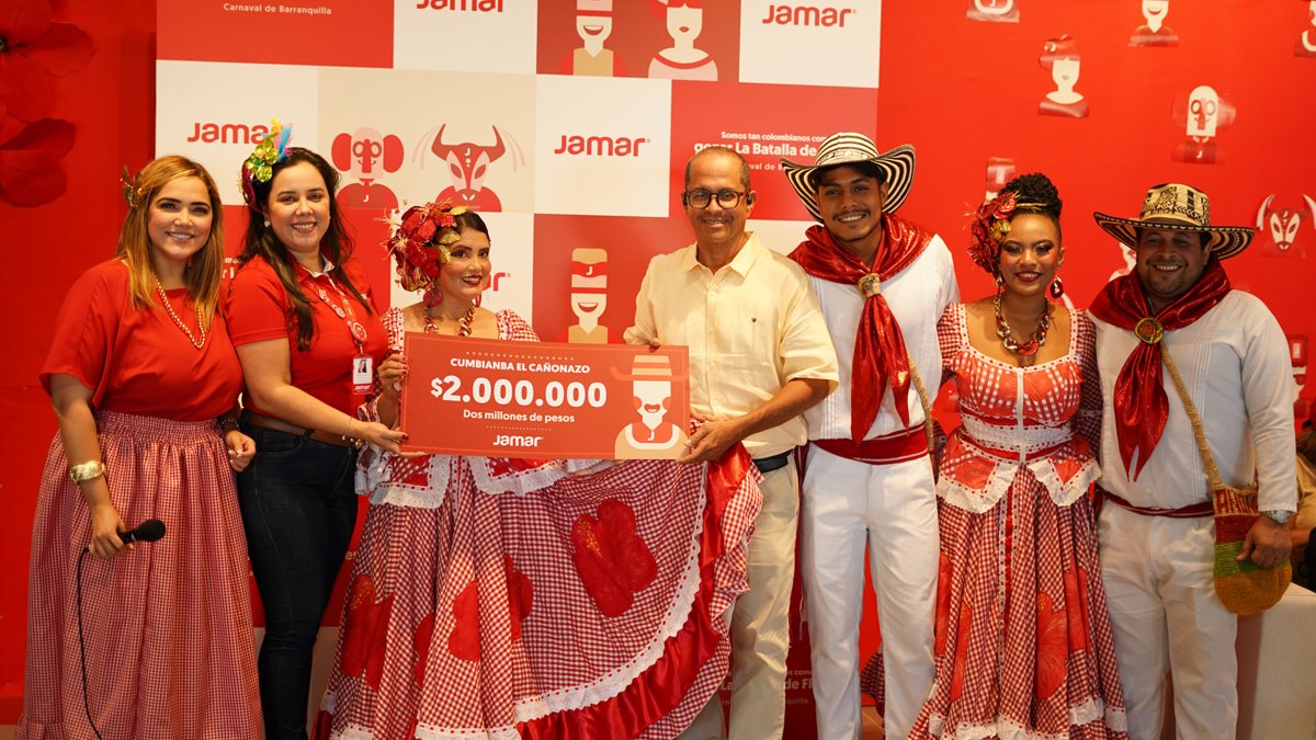 Muebles Jamar entrega apoyos económicos a ocho grupos hacedores del Carnaval que mantienen viva la fiesta en Barranquilla
