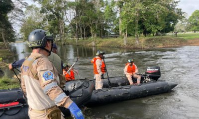 avanza la búsqueda intensa de médico veterinario que fue arrastrado por las corrientes