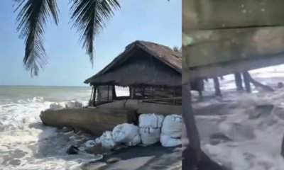Así fue como el mar desapareció partes de la playa de Palomino, La Guajira, tras intensas lluvias