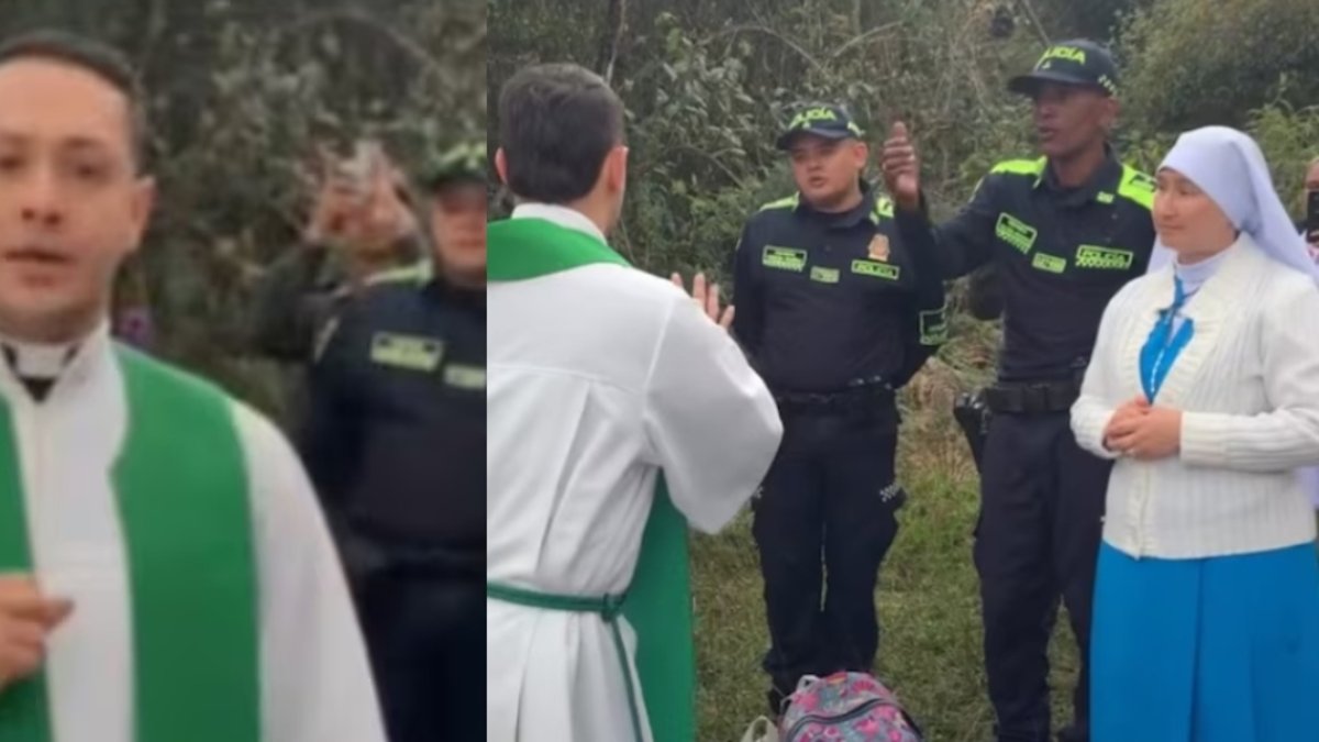 Video muestra fuerte discusión entre un sacerdote y una monja en medio de una misa en Guarne, Antioquia: la policía intervino