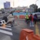 Volcamiento de automóvil en la calle 100 con carrera 53 genera congestión en Suba