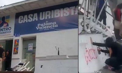 Sede del Centro Democrático en Neiva fue blanco de actos vandálicos y agresiones en medio de las movilizaciones nacionales por el Salario Mínimo