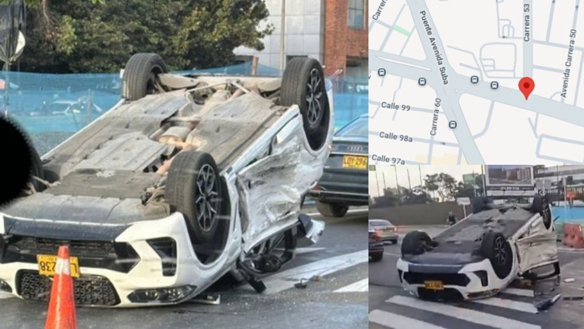 esta es la principal hipótesis del volcamiento de carro que paralizó el norte de Bogotá.