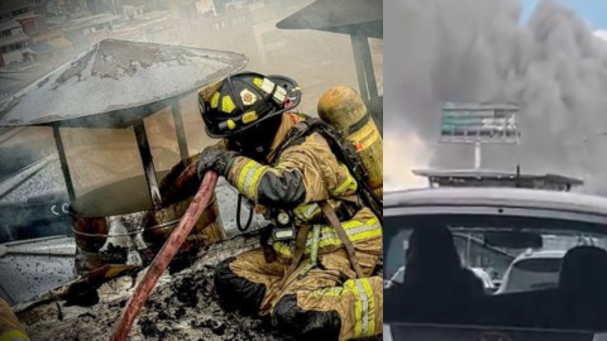 Videos del grave incendio reportado en el restaurante Mi Gran Parrilla Boyacense en la carrera 30, en Bogotá: emergencia provocó cierre vial