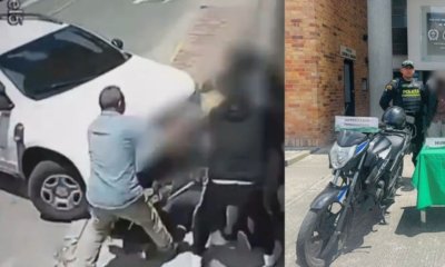 Video del momento exacto cuando ciudadano en Bogotá atropelló con su carro a fleteros para evitar robo de $ 30 millones a adulto mayor