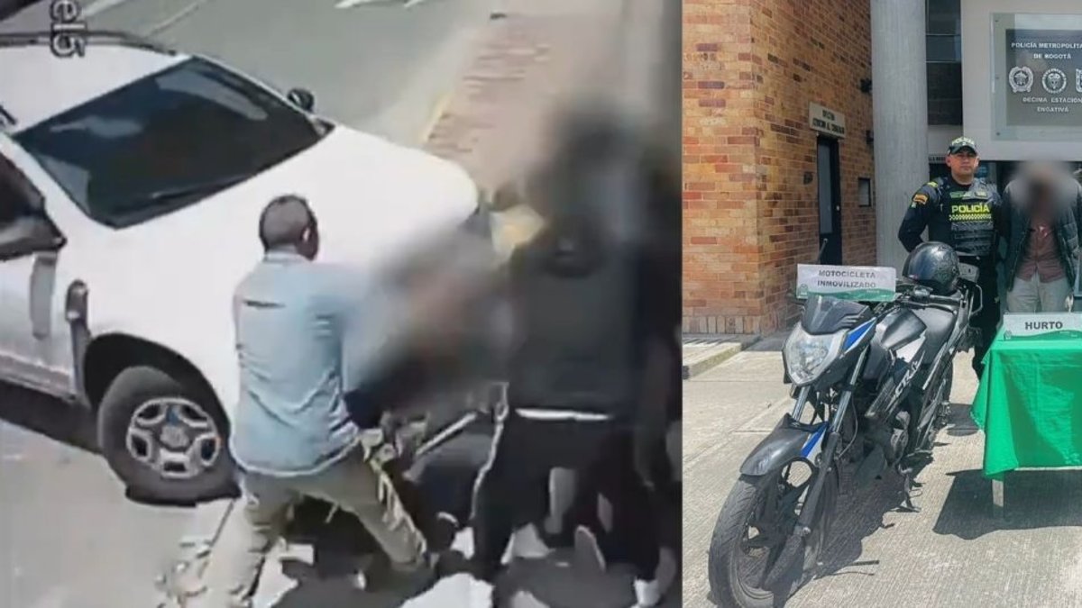 Video del momento exacto cuando ciudadano en Bogotá atropelló con su carro a fleteros para evitar robo de $ 30 millones a adulto mayor