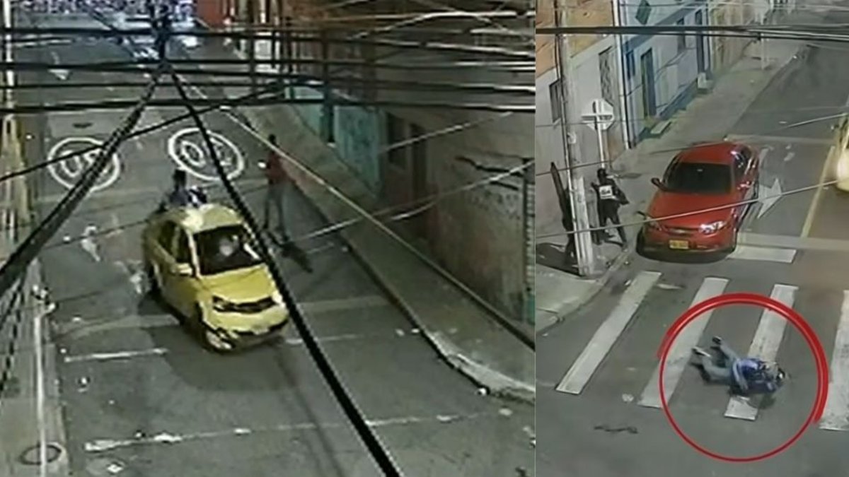 el hombre se sujetó del vehículo para evitar ser arrollado