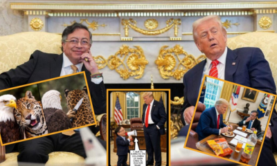 Aguardiente, pollo asado y la bandera del M-19: reunión entre Gustavo Petro y Donald Trump dejó ola de memes