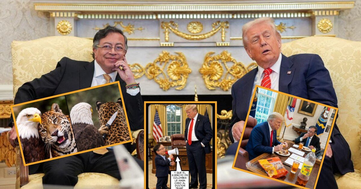 Aguardiente, pollo asado y la bandera del M-19: reunión entre Gustavo Petro y Donald Trump dejó ola de memes