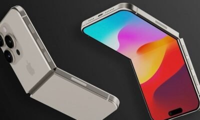 Bản dựng một chiếc iPhone màn hình gập vỏ sò.