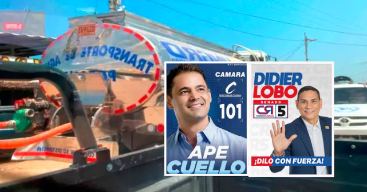 Candidatos al Congreso son acusados de intercambiar agua por votos en zonas vulnerables