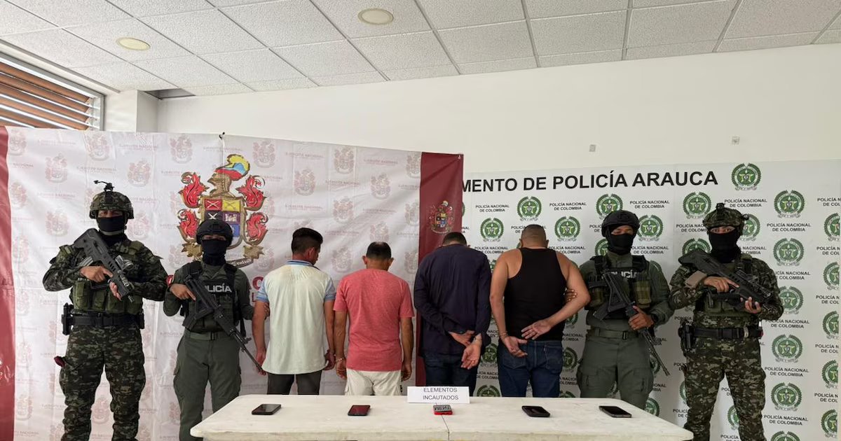 Capturan en Arauca cuatro integrantes del ELN, incluido alias Monchi, su operador financiero