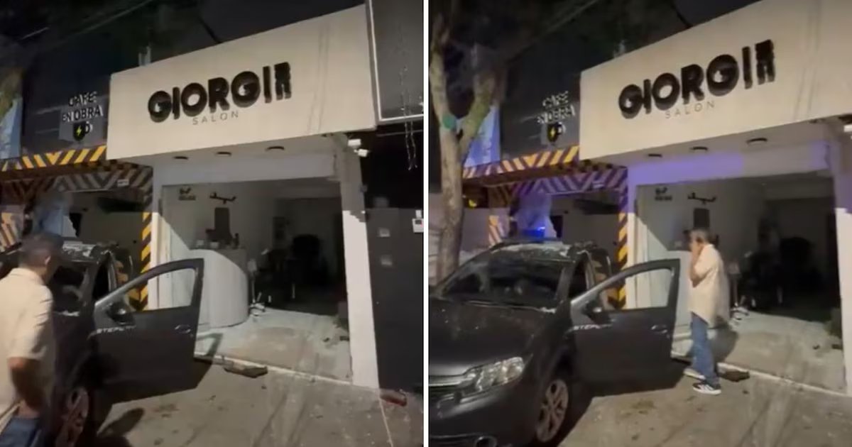 Conductor en estado de embriguez chocó dos locales comerciales, tras evadir un control de tránsito en Bucaramanga: todo quedó en video