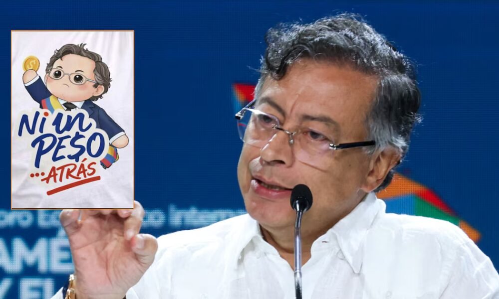 Gustavo Petro publicó una imagen en protesta de la suspensión provisional del salario mínimo de 2026: “Ni un peso atrás”