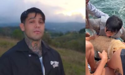 Yeferson Cossio rescató a un perro que estaba a punto de ahogarse y lanzó una advertencia: “Me quedo con él”