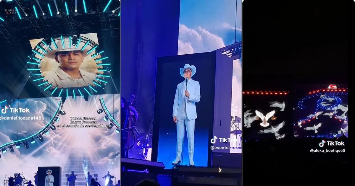 Yeison Jiménez se despidió de sus fanáticos en el concierto homenaje: una imagen creada con IA le dio vida a su última interpretación