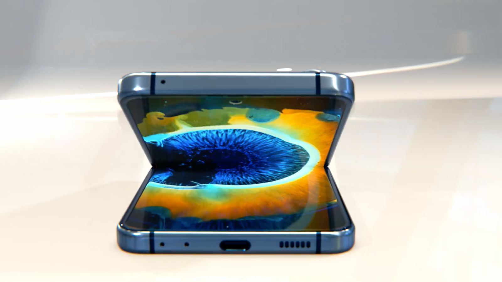 foldteléfono inteligente capazone pantalla abierta