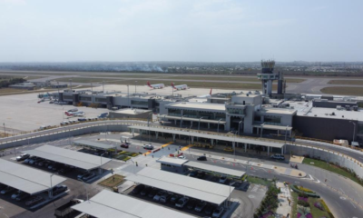 perro antinarcóticos aeropuerto — Perro antinarcóticos causa alerta en aeropuerto Cortissoz: descubren maleta aban