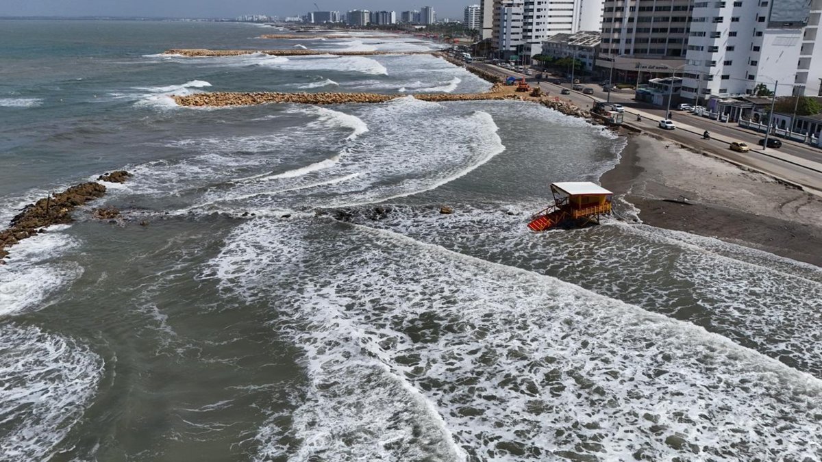 Dimar advierte mar de leva y fuertes vientos este fin de semana en todo el litoral del Caribe colombiano