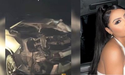 La famosa cantante de vallenato Natalia Curvelo sufrió aparatoso accidente en vías del Cesar: su camioneta quedó destruida
