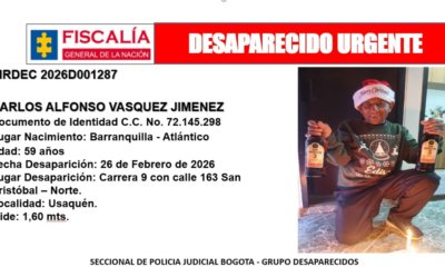 Carlos Alfonso Vásquez fue visto por última vez en el norte de Bogotá