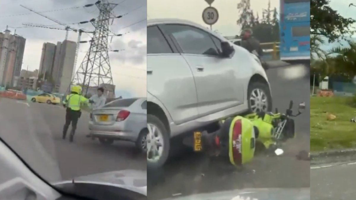 Estos son los comparandos que tenía el carro que arrolló a un agente de tránsito en Bogotá al intentar evadir un retén.