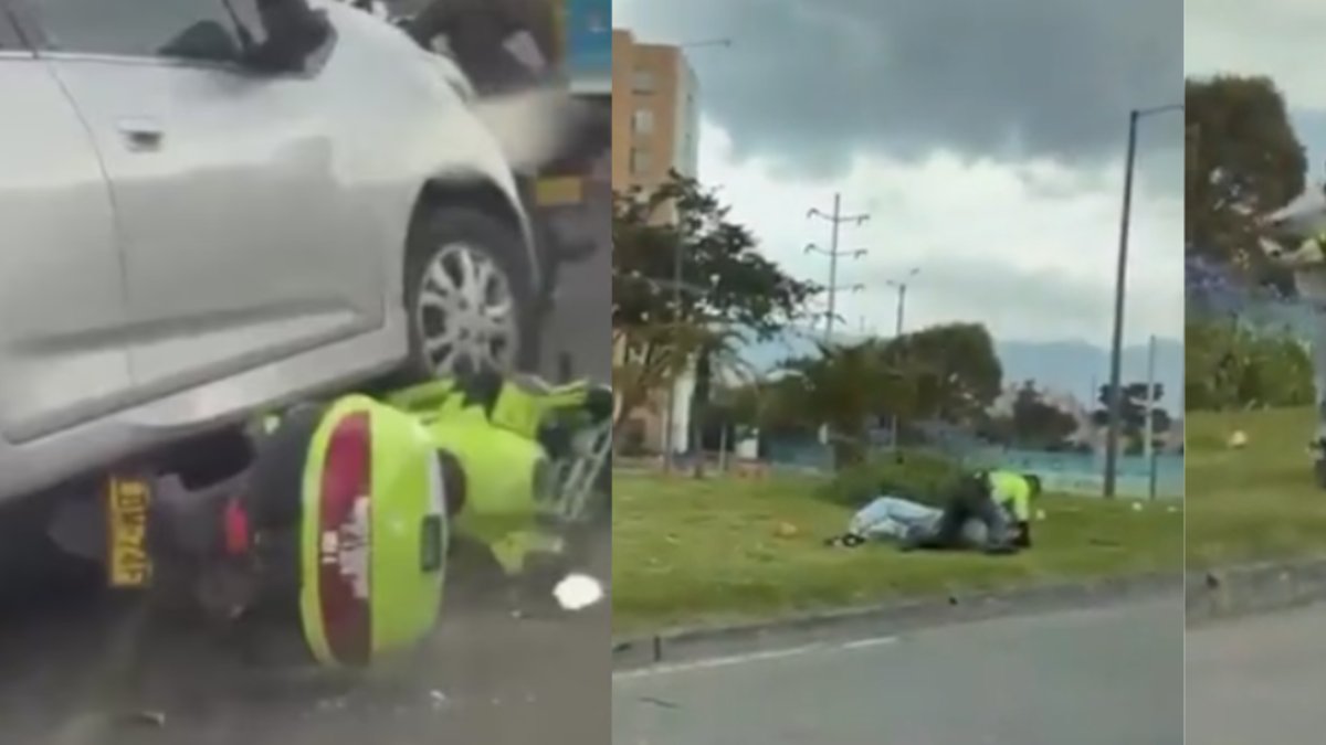 Conductor evadió retén, arrolló a un uniformado y lo agredió en inmediaciones del terminal Salitre, en Bogotá
