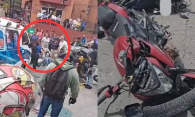 tres motociclistas, un taxi y una camioneta involucrados en siniestro en barrio San Jorge