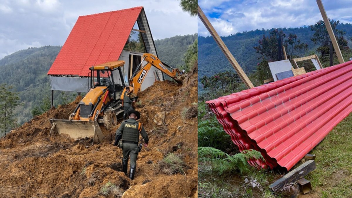 Propietario desmonta glamping construido sin licencia en zona arqueológica de protección de Medellín tras orden de demolición