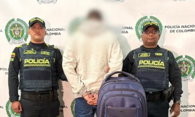 Capturan a un hombre que transportaba 631 millones de pesos en una maleta en el centro de Bogotá