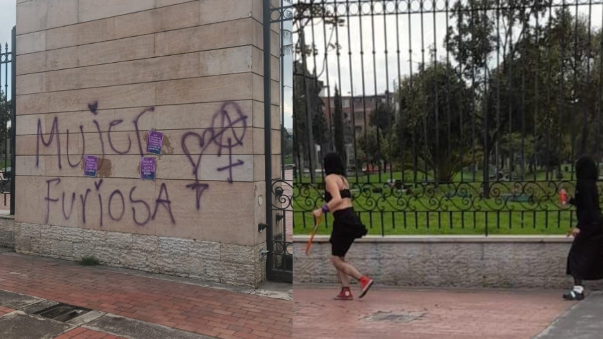 vandalizan autobuses del SITP, paraderos y muros en zona del Cementerio Central