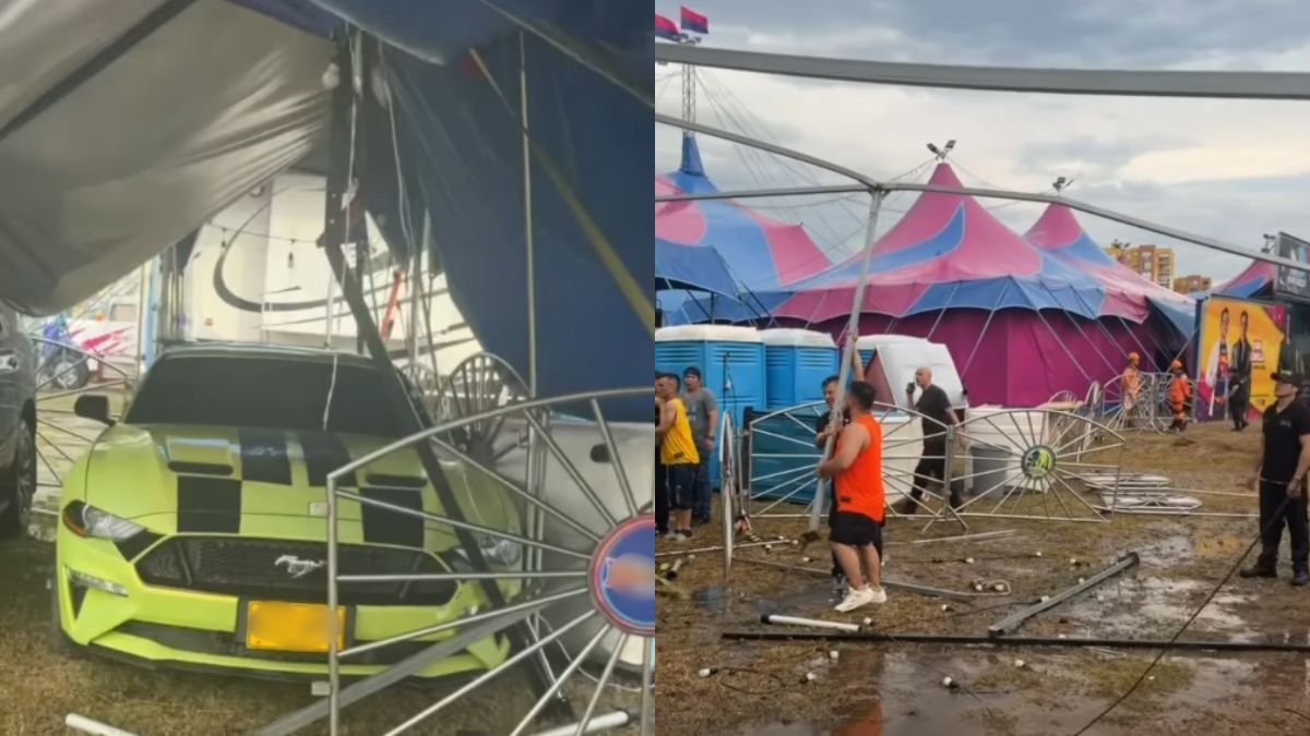 Vendaval en Neiva sacudió la carpa del circo Hermanos Gasca y sus integrantes se asustaron: 'Nunca había sentido tanto miedo'