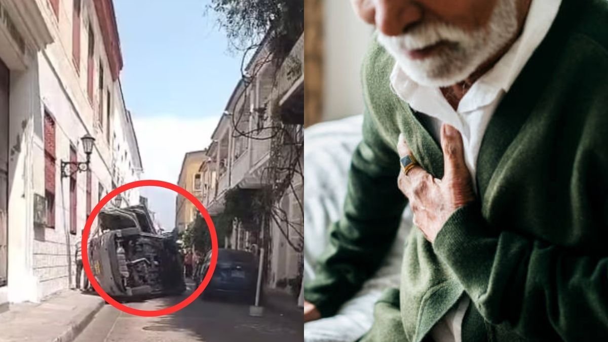 el conductor habría sufrido un ataque cardíaco mientras manejaba